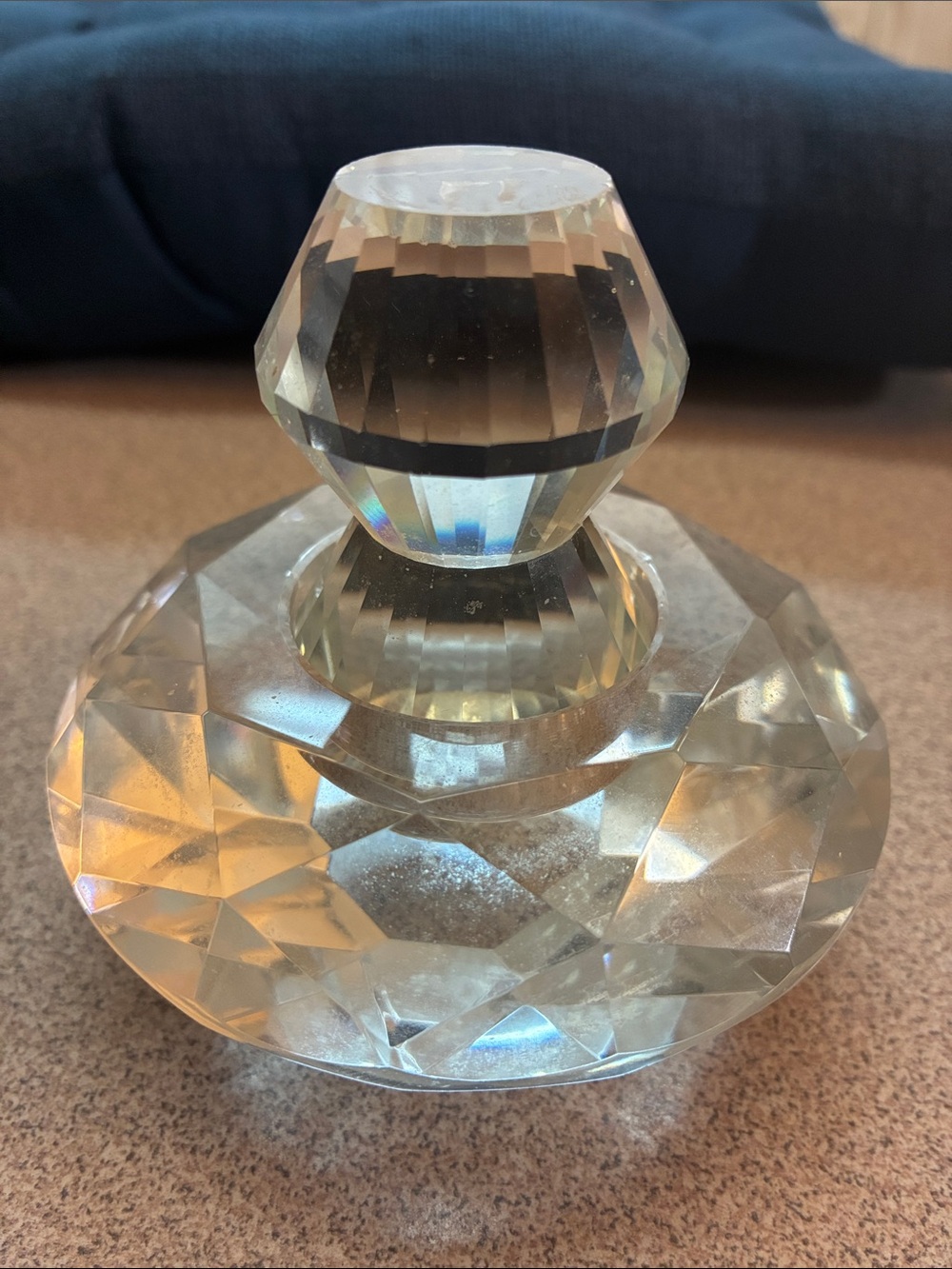 Crystal Faceted Paperweight - Clear